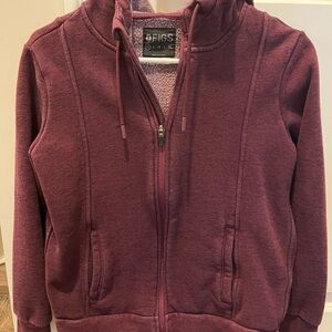Figs Maroon Full-Zip Hoodie